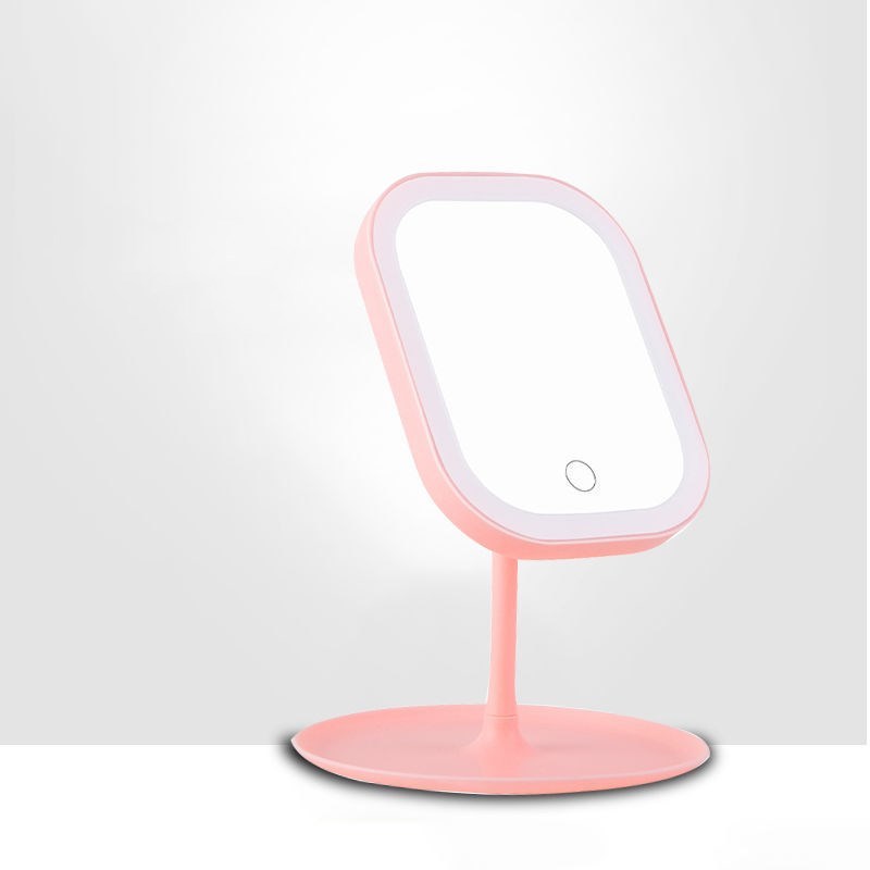 Desktop Mirror with Light Bulbs for Beauty and Makeup