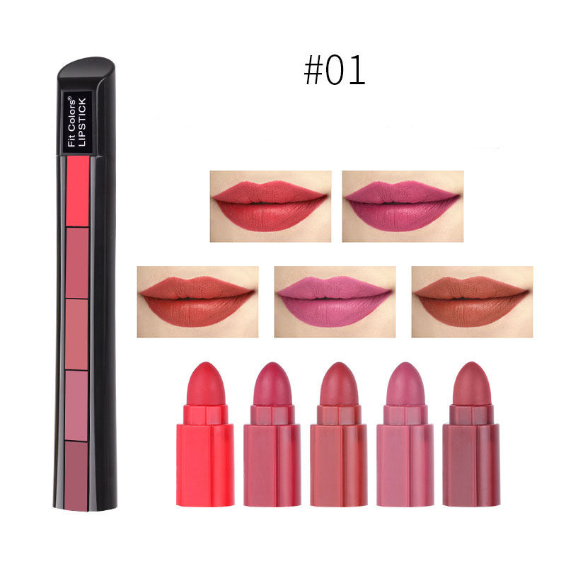 Matte 5-Color Velvet Lipstick Set