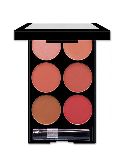 Multi-Color Blush Palette - Six Shades for Radiant Makeup