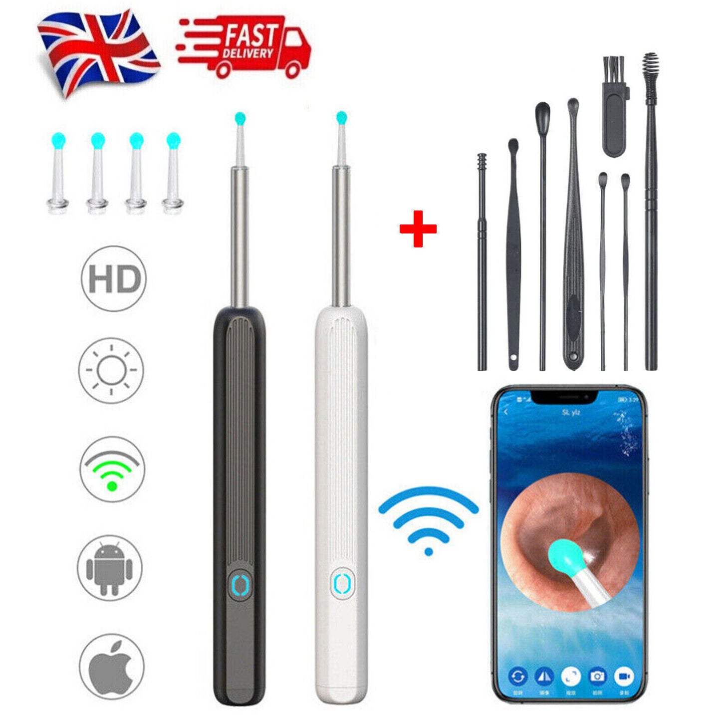 Wireless Ear Wax Removal Tool with Camera & Light