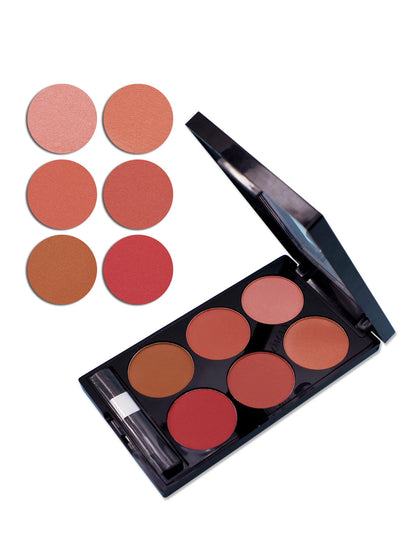 Multi-Color Blush Palette - Six Shades for Radiant Makeup